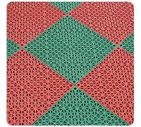 mattoni industriali collegati, Piastrelle for Pavimento Garage ad Incastro in PVC 30x30x1,5 cm 4-48 PZ Autodrenanti Non(Red+green,8PCS)