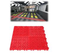 mattoni pesanti bloccati, Piastrelle for pavimenti con drenaggio ad incastro 40x40x2 cm Confezione multipla da 10(Red,16pcs-40x40x2cm)