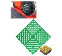 mattoni pesanti bloccati, Piastrelle for pavimenti con drenaggio multiincastro 15,7x15,7x(0,71-1,18) in confezione multipla(Green,10pcs-15.7x15.7x1.18in)