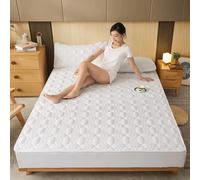 Mattress Protector Cotton Catturato spessore materasso agisce come un foglio adatto, un coperchio dei letti adatto, bianco 2 90 x 200 x 25 cm