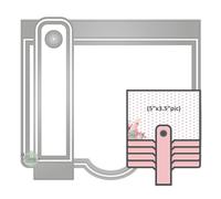 Mattys Crafting Joy - Set di 5 fustelle rettangolari a cascata con patta, in metallo, per scrapbooking, album e diari, per lavori di carta e scra
