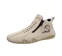 Matufit - Mocassini da uomo senza lacci, scarpe ortopediche da uomo, casual, comode, per lavoro, ufficio, abbigliamento all'aperto, Peluche di sabbia, 42 EU