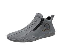 Matufit - Mocassini da uomo senza lacci, scarpe ortopediche da uomo, casual, comode, per lavoro, ufficio, abbigliamento all'aperto, grigio, 44 EU