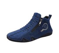 Matufit - Mocassini da uomo senza lacci, scarpe ortopediche da uomo, casual, comode, per lavoro, ufficio, abbigliamento all'aperto, Peluche blu., 37.5 EU