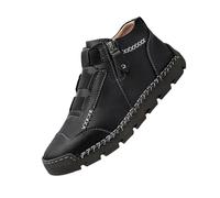 Matufit Shoes for Men, Waterproof Non Slip Lightweight Casual Side Zip Slip-On Matufit Orthopedic Shoes for Men (Black,43)