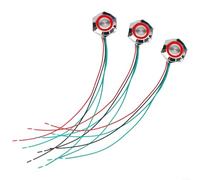 Mature Engineering - Set di tre pulsanti resistenti all'acqua, azione momentanea, illuminati a LED, progettati per adattarsi a spazi ristretti (rosso)