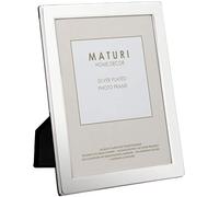 Maturi Cornice per foto placcata in argento - Finitura con bordo piatto 15 x 20 cm