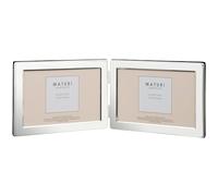 Maturi Cornice portafoto doppia placcata in argento - Paesaggio con bordo piatto 13 x 18 cm