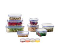 Maturi Set di 12 contenitori per alimenti con coperchio ermetico, senza BPA, 0,04 L-1,5 l