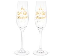Maturi Set di due flute da champagne Let's Get Fizzical, 220 ml, in confezione regalo