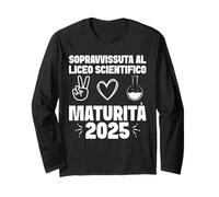 Maturità 2025 Liceo Scientifico Scuola Studente Ironico Maglia a Manica