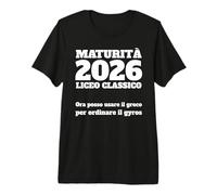 Maturità 2026 Liceo Classico Scritta Scuola Diploma Maglietta Premium