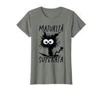 Maturita Superata 2025 2026 Gatto Maglietta
