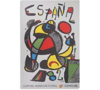 Matvsd Kohecs 1982 Spagna Coppa del Mondo Calcio Poster Retro Calcio Wall Art 1982 Spagna Coppa del Mondo Stampe su Tela Retro Pittura per Home Decor Immagine 40x65cm Senza Cornice