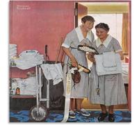 Matvsd Kohecs appena sposato da norman rockwell arte della parete normanno rockwell poster e stampe illustrazione pittura tela per home decor foto 50x50cmx1 senza cornice