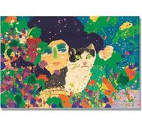 Matvsd Kohecs Domenica pomeriggio Poster di Walasse Ting Arte murale astratta Walasse Ting Pittura su tela Stampe estetiche per decorazione domestica 50x70cm Senza cornice