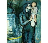 Matvsd Kohecs e bambino di Pablo Picasso Poster Tela estetica Wall Art Pablo Picasso stampe e pittura per ufficio Wall Decor 60x40cmx1 senza cornice