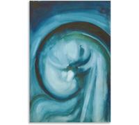 Matvsd Kohecs Georgia O'Keeffe Poster e Stampe Georgia O'Keeffe Blue II, Arte Murale Astratta Georgia O'Keeffe Pittura Tela per Home Decor 50x75cm Senza Cornice