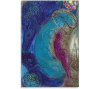 Matvsd Kohecs Surrealismo Marc Chagall《Le Quai Aux》Poster Marc Chagall Stampe e pittura Marc Chagall Illustrazione murale per l'arredamento domestico 30x45cmx1 Senza cornice