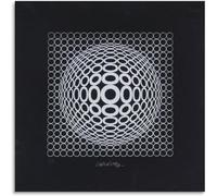 Matvsd Kohecs Victor Vasarely Poster Victor Vasarely Tela di canapa Arte della parete Victor Vasarely Stampe Victor Vasarely Pittura per Home Decor Picture 30x30cmx1 senza cornice