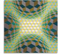 Matvsd Kohecs Victor Vasarely Poster Victor Vasarely Tela di canapa Arte della parete Victor Vasarely Stampe Victor Vasarely Pittura per Home Decor Picture 30x30cmx1 senza cornice