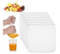 Matwsec 6 sacchetti riutilizzabili per latte di noci, 30,5 x 30,5 cm, per scolare formaggio, panni in rete, per filtrare yogurt, tè, formaggio, succo, caffè, tofu birra