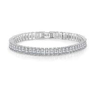 MATYAS Bracciale tennis Moissanite per donna Regalo di Natale Gioielli da sposa in argento sterling placcato platino