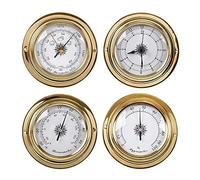 MATYASIGO 4 Pz/set Stazione Meteo Montato A Parete Temperatura Umidità Misurazione Barometro Termometro Igrometro Orologio Casa