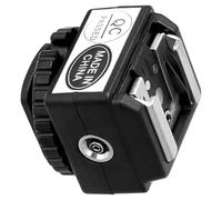 Matybobe Adattatore per Slitta Calda Staffa per Flash Riser Slitta Calda in Metallo Estensione Attacco Flash Contatto Singolo Porta di Sincronizzazione PC Bas