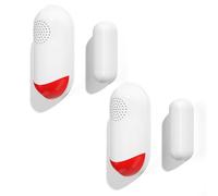 Matybobe Allarme per porte e finestre di sicurezza domestica Sensore magnetico wireless Allarme antifurto Suono e luce Voce intelligente Controllo APP Tuya Facile installazione per casa Garage
