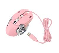 Matybobe Backlight RGB Mouse RGB da Gioco Cablato 4 Laptop DPI Silenziosi per la Vittoria 7 8 10 (Roseo)