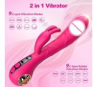 Matybobe Double Motor Rabbit Vibratore Silicone G-Spot Spot Stimolatore Vagina Massager Av Wand Masturbatore DEMBIO VALITÀ SESSO ADULTI per i Preliminari di Coppia Masturbazione