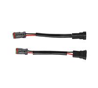 Matybobe H11 H8 a DT DTP Adattatore per Luce da Lavoro a 2 Pin Adattatore per Barra Luminosa Cablaggio Lampada Plug and Play Spina in Nylon ABS Impermeabile IP67 con 12V 24V 7