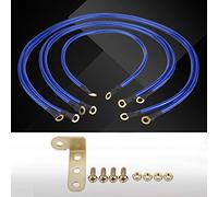 Matybobe Kit di Filo di Terra del Cavo della Terra di Auto a 5point Universale Migliora le Prestazioni di Avvio Migliorano la Candela per il Elettrico Blu Blu