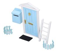 Matybobe Piccolo Set di Porte in Legno per Fatina dei Denti con Design Raffinato e Caratteristiche Attraenti per Casa delle Bambole in Scala 1:12 - Realizzata Betulla, Include Scala e Cassetta delle