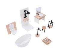 Matybobe Set Bagno Miniature per Casa delle Bambole, Arredamento in Legno