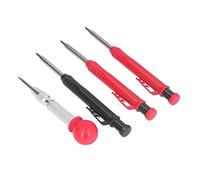 Matybobe Set di Matite da Carpentiere Solido con Pennarelli Meccanici e Ricariche Perfette per Aree Strette in Progetti di Legno, Plastica, Metallo e Vetro