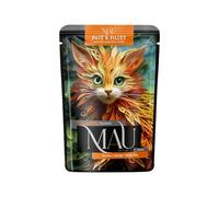 MAU Paté e Filetto Anatra con mango e rosa canina 85 g cibo umido per gattini