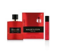Mauboussin - Per Lui In Red 100 ml + 20 ml (Travel Spray) - Eau de Parfum Homme - Fragranza legnosa e speziata