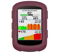 Maucoray Custodia Protettiva Compatibile per Garmin Edge 840/Edge 540 Ciclismo Computer, Morbido Silicone Bike Protector Bumper Cover (rosso vinaccio)