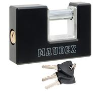 Maudex® RZB75 Lucchetto Antiscasso Per Container Con 3 Chiavi - Archetto In Acciaio Antitaglio Da 10 Mm - Protezione Dalle Intemperie In ABS | Lucchetto Antiscasso Corazzato