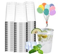 Mauepersu 50 bicchieri di plastica con argento, 280 ml, in plastica, riutilizzabili, eleganti bicchieri da vino per champagne e birra, cocktail, martini, soda dessert (argento)