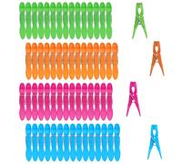 Mauepersu 60 mollette colorate per bucato, 4 colori in plastica con robusta molla esterna, mollette antiscivolo, per filo o stendibiancheria