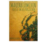 Mauerblümchen - Poesie im Alltäglichen als Monatsplaner (Wandkalender 2026 DIN A2 hoch), CALVENDO Monatskalender: Wer mit offenen Augen durchs Leben ... denjenigen, die betrachten." (Khalil Gibran)