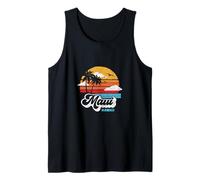 Maui Beach Hawaii Vintage Surf Throwback 80s Graphic Canotta