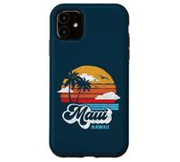 Maui Beach Hawaii Vintage Surf Throwback 80s Graphic Custodia per iPhone 11