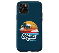 Maui Beach Hawaii Vintage Surf Throwback 80s Graphic Custodia per iPhone 11 Pro
