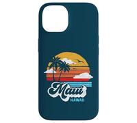 Maui Beach Hawaii Vintage Surf Throwback 80s Graphic Custodia per iPhone 14