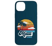 Maui Beach Hawaii Vintage Surf Throwback 80s Graphic Custodia per iPhone 14 Plus
