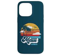 Maui Beach Hawaii Vintage Surf Throwback 80s Graphic Custodia per iPhone 14 Pro Max
